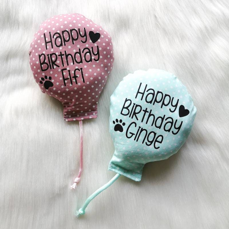 Catnip Cat Toy Birthday Balloons filled with strong smelling, highly potent catnip 