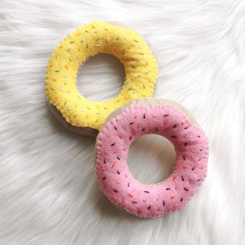 catnip cat toy donut filled with strong smelling catnip