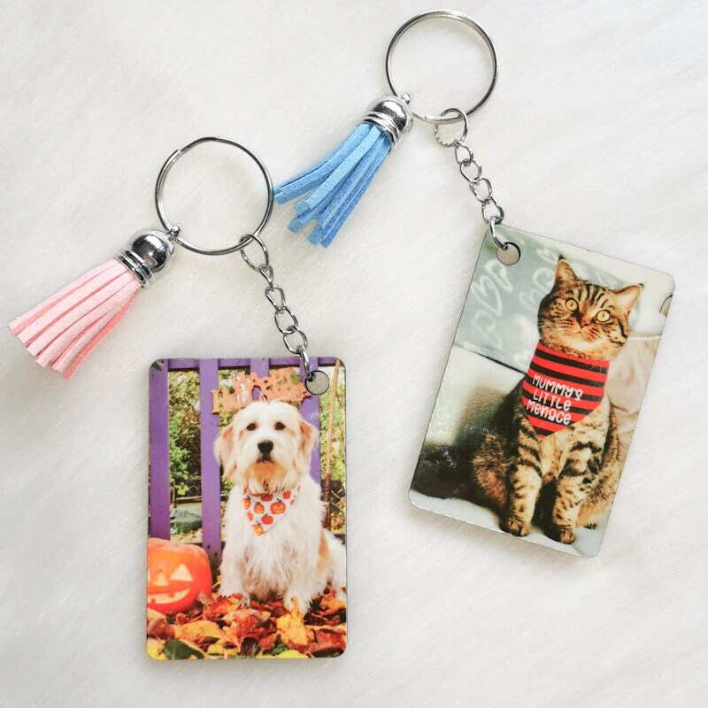 Personalised Photo Keyring With Tassel