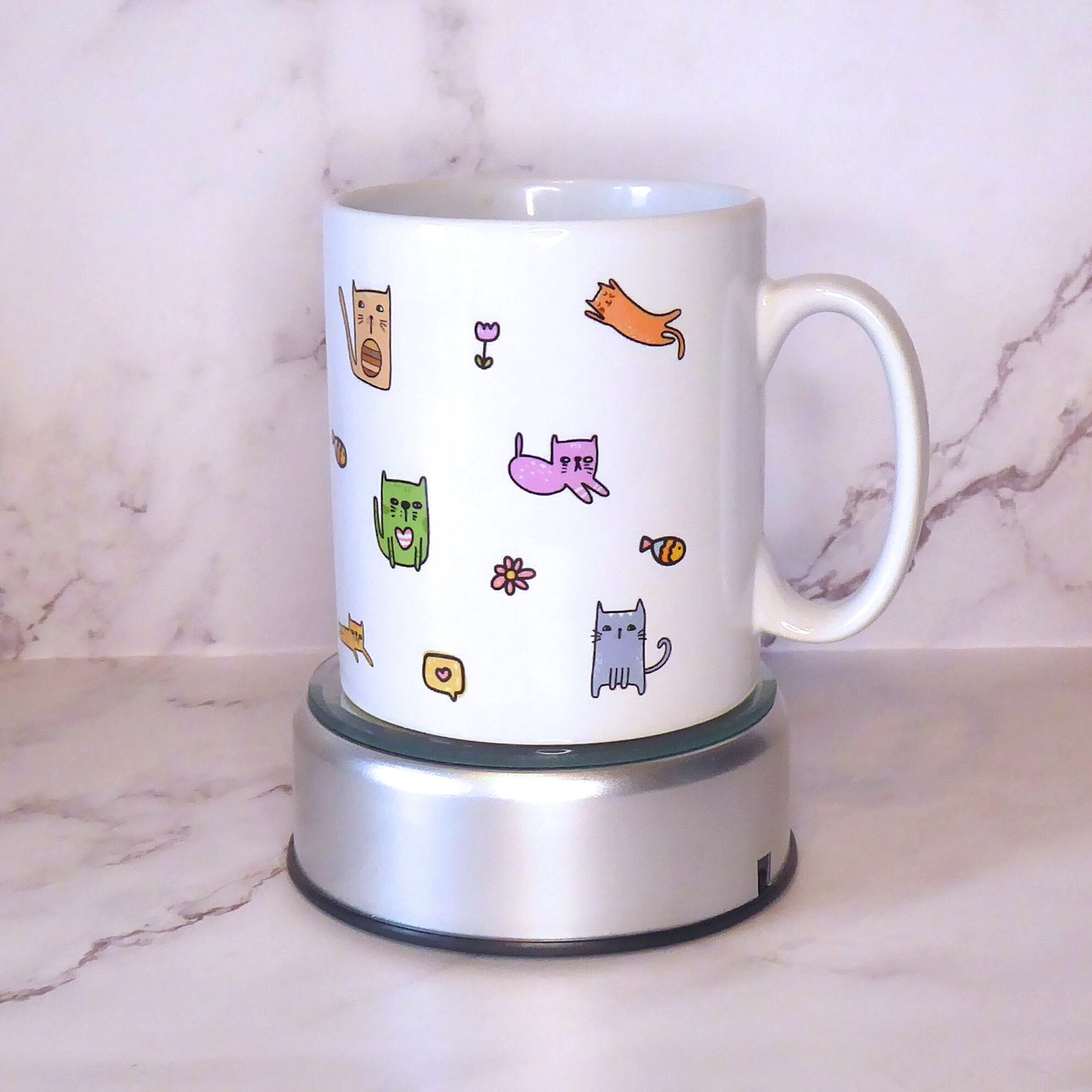 Multicoloured Cat Mug