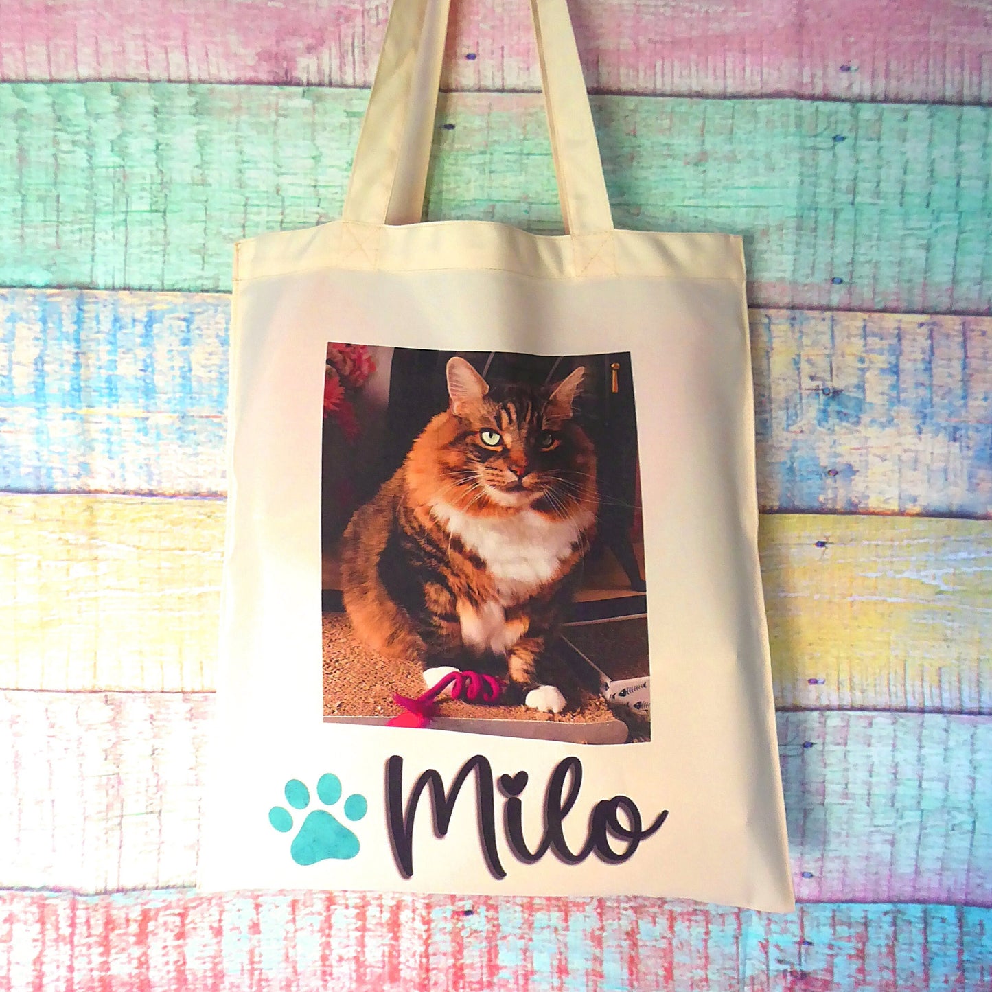 Pet Photo Polyester Tote Bag