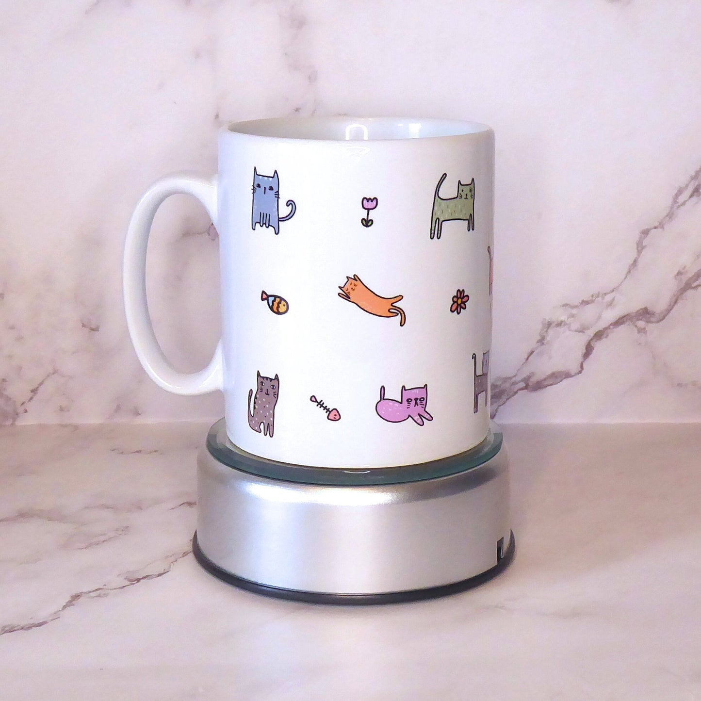 Multicoloured Cat Mug